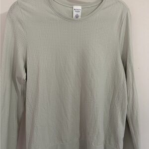 Athleta Long Sleeve Mesh Style Athletic Top Light Mint Green Size Medium